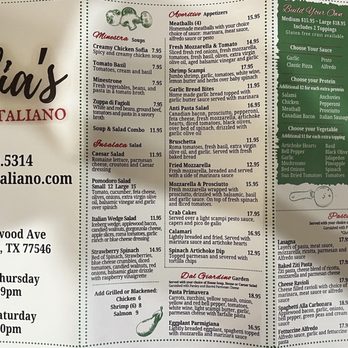 Sofia’s Italiano - New menu - Italian Near Me - Friendswood, Texas
