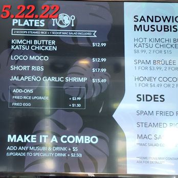 Shootz - Menu 5.22.22 - Hawaiian Near Me - Ontario, California Shootz - Menu 5.22.22 - Hawaiian Near Me - Ontario, California