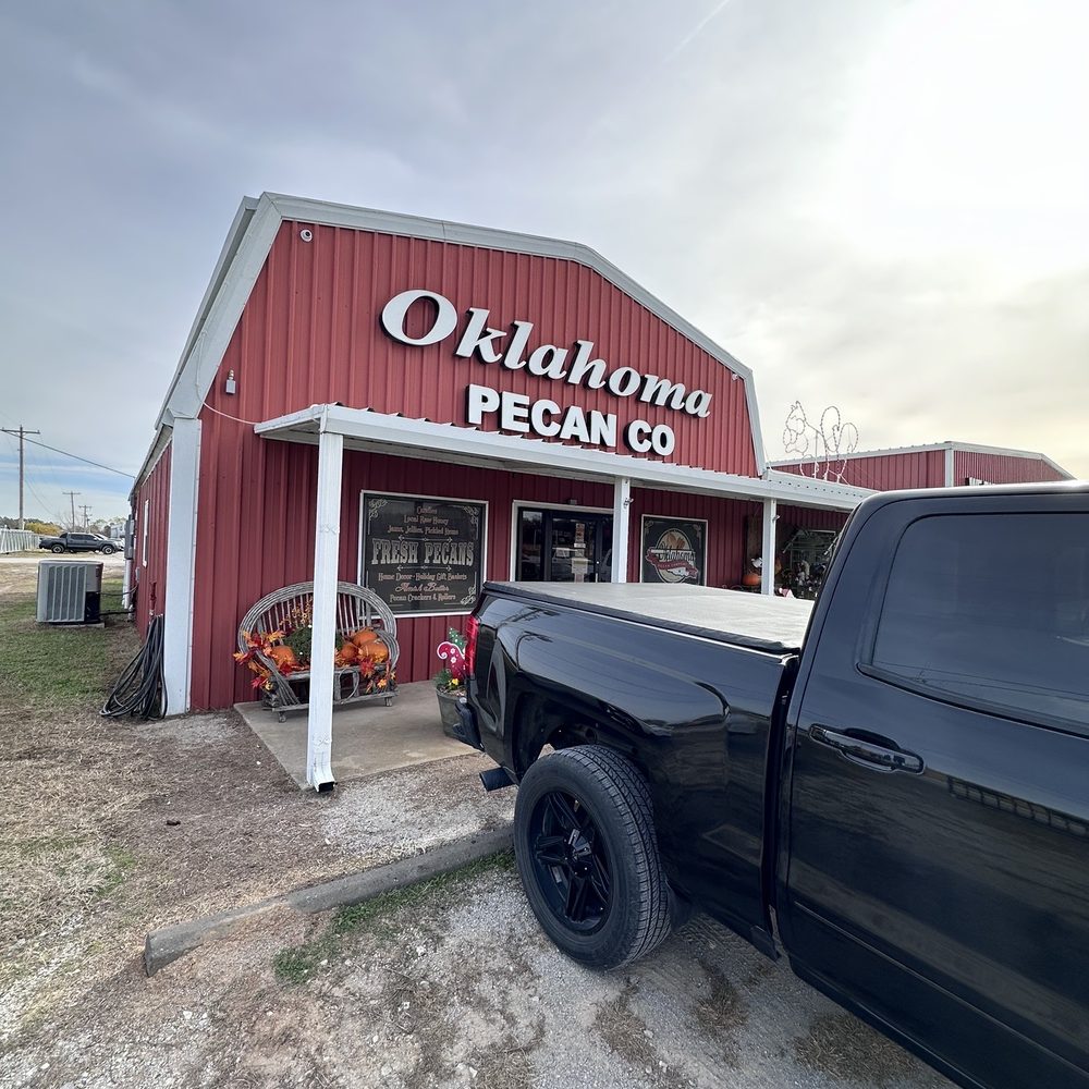 Oklahoma Pecan - a truck parked in front of a store - Candy Stores Near Me - Ardmore, Oklahoma