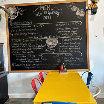 New Begining Deli - Chalk board menu w seating - American Near Me - Ruther Glen, Virginia New Begining Deli - Chalk board menu w seating - American Near Me - Ruther Glen, Virginia