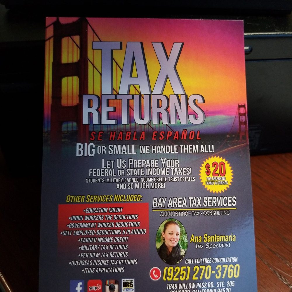 Bay Area Tax Services - Tax Services Near Me - Concord, California