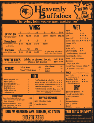 Menu photo 3 Heavenly Buffaloes Durham, NC