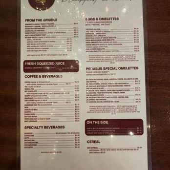 Pegasus - Menu - Breakfast & Brunch Near Me - Brooklyn, New York