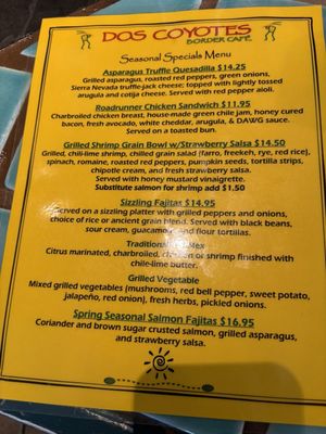 Menu photo 4 Dos Coyotes Border Cafe Folsom, CA Menu photo 4 Dos Coyotes Border Cafe Folsom, CA