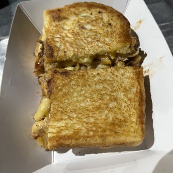QUP BBQ - Gangsta Grilled Cheese ($15) side of chips not pictured - Food Trucks Near Me - Las Vegas, Nevada QUP BBQ - Gangsta Grilled Cheese ($15) side of chips not pictured - Food Trucks Near Me - Las Vegas, Nevada