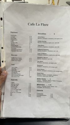 Menu photo 1 Cafe La Flore Irving San Francisco, CA Menu photo 1 Cafe La Flore Irving San Francisco, CA