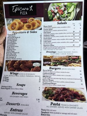 Menu photo 1 Epicure Pizza Thomaston, CT