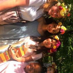 Emerson Waldorf School - My friends and I at May Day. A fun festival to celebrate Spring where all the students wear flower crowns and enjoy music.