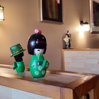 Mega Sushi - two dolls on a counter - Sushi Bars Near Me - Coquitlam, British Columbia