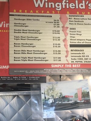 Menu photo 5 Wingfield's Breakfast & Burger Dallas, TX