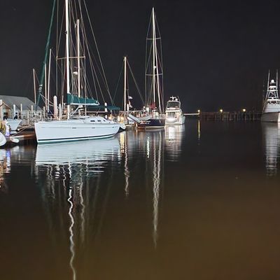 The Houseboats of Seville Harbour by null