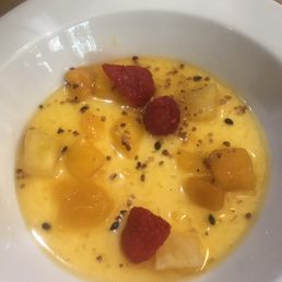 Panna cotta fruits exotique