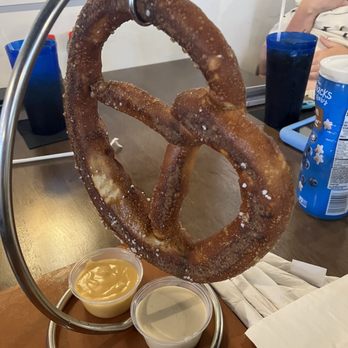The Landing Strip Tavern - Pretzel appetizer with cheese dips - American Near Me - Palm Coast, Florida The Landing Strip Tavern - Pretzel appetizer with cheese dips - American Near Me - Palm Coast, Florida