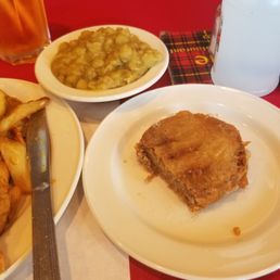 Mushy peas, deep fried slice of haggis Mushy peas, deep fried slice of haggis