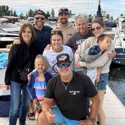 BayWatch Boat Charters - Captain Bryan with the whole crew!