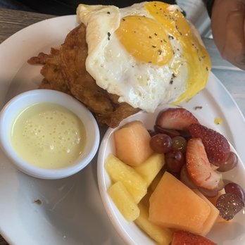 Bramble Breakfast and Bar - Monte Carlo Benedict. Husband liked this, and all the tastes. It was not my kind of taste at all, but he loved it. - Dive Bars Near Me - Broken Arrow, Oklahoma