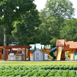 The Best in Backyards superstore in Cheshire, CT offers playsets, storage sheds, pergolas, pavilions, trampolines and more.