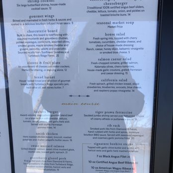 Beehive Augusta Tavern - Dinner Menu - American Near Me - Augusta, Kentucky