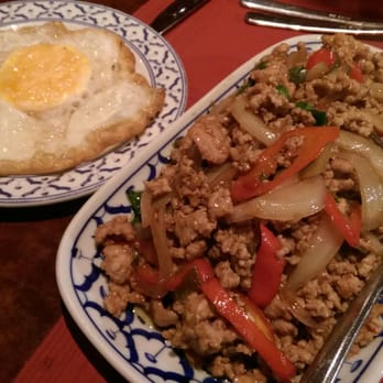 Thai Restaurant Bangkok - Spicy pork and basic.  It was a good dish oit of all the basic, flavorless dishes we just had. - Thai Near Me - Amsterdam, New Hampshire