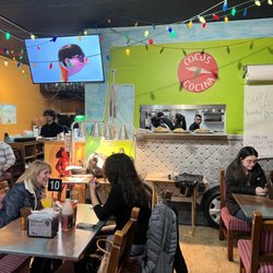 Coco's Cocina Tex Mex  Restaurant - TV inside restaurant