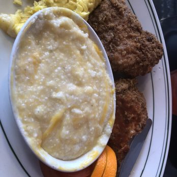 Flavor Table - Fried boneless pork chops and cheese grits - Cajun/Creole Near Me - Los Angeles, California Flavor Table - Fried boneless pork chops and cheese grits - Cajun/Creole Near Me - Los Angeles, California