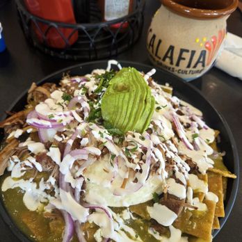 Calafia Kitchen - Chilaquiles with carnitas and café de ollo - Breakfast & Brunch Near Me - Livermore, California