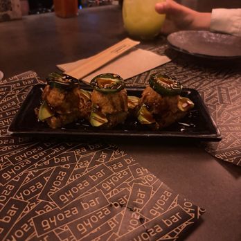 Gyoza Bar - Crispy Rice with Spicy Tuna,  Shochu Cucumber Mint Yuzunade - Izakaya Near Me - Echo Park, California