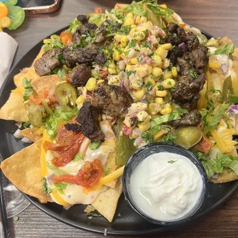 Campfire - Nacho plate with steak - Burgers Near Me - Helen, Georgia