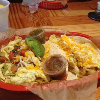 Torchy's Tacos - Migas and breakfast taco with potato, egg, and cheese. - Tex-Mex Near Me - Houston, Texas Torchy's Tacos - Migas and breakfast taco with potato, egg, and cheese. - Tex-Mex Near Me - Houston, Texas