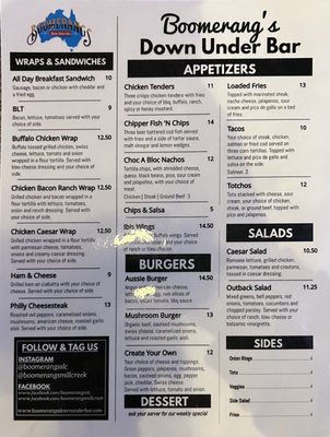 Menu photo 3 Boomerang's Down Under Bar Salt Lake City, UT Menu photo 3 Boomerang's Down Under Bar Salt Lake City, UT