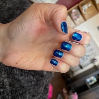 Hope Spa & Nails - Nice glitter blue gel mani! - Nail Salons Near Me - Las Vegas, Nevada Hope Spa & Nails - Nice glitter blue gel mani! - Nail Salons Near Me - Las Vegas, Nevada