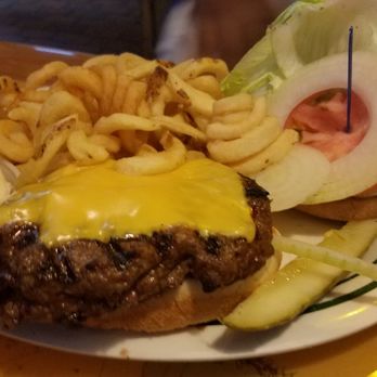 Flanigan's - Davie Tower Shops - Burger and curly fries! Lunch special - Seafood Near Me - Davie, Florida
