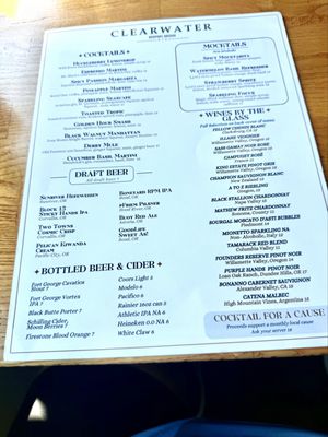 Menu photo 2 Clearwater Restaurant Newport, OR