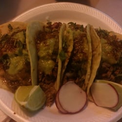 Tacos Don Hugo - Tacos de asada with home made tortillas