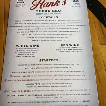 Hank's Texas BBQ - Menu - Barbeque Near Me - Columbus, Ohio Hank's Texas BBQ - Menu - Barbeque Near Me - Columbus, Ohio