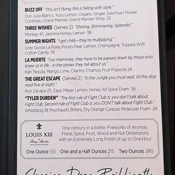 The Green Room - The exotic and intriguing drink menu - Cocktail Bars Near Me - Burbank, California