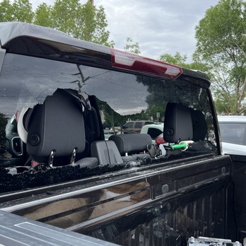 Auto Glass Now - Window which was struck by a rock. - Auto Glass Services Near Me - Albuquerque, New Mexico