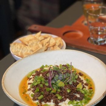 A Stir  - Roasted eggplant and yogurt (Insta: @badtothebite) - New American Near Me - Seattle, Washington