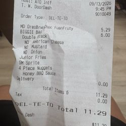 Wendy's - Proof i didn't want onion