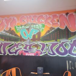 YOYO Chicken - Cool mural on the inside.
