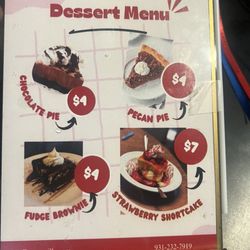 Dover Grille - Desert menu