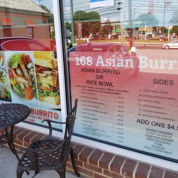168 Asian Burritos - Small sign - Asian Fusion Near Me - Olney, Maryland