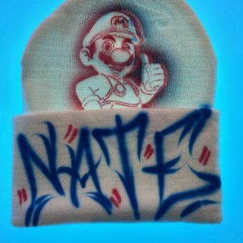 Mr Hoodbrush - Airbrushed Beanie Hat! Birthday Party Favor - Commissioned Artists Near Me Mr Hoodbrush - Airbrushed Beanie Hat! Birthday Party Favor - Commissioned Artists Near Me