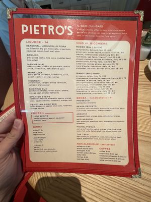 Menu photo 5 Pietro's Lodi, CA