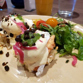 Snooze, an A.M. Eatery - Lox n latke bennie. SO DAMN GOOD. - Breakfast & Brunch Near Me - Orange, California