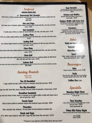 Menu photo 4 Central House Westborough, MA