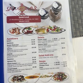 Samovar - Menu - Afghan Near Me - Hicksville, New York Samovar - Menu - Afghan Near Me - Hicksville, New York