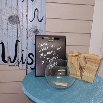 Shatley Blue - Guest book of well wishes on Jenga pieces in entryway. - Venues & Event Spaces Near Me - Kannapolis, North Carolina
