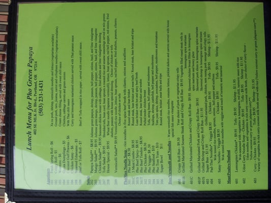 Menu photo 7 Pho Green Papaya Vancouver, WA Menu photo 7 Pho Green Papaya Vancouver, WA