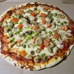 Medium veggie pizza Medium veggie pizza